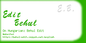 edit behul business card
